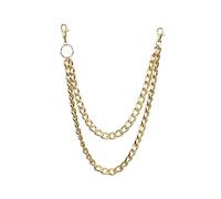 Catena per Jeans Catena Semplice e Grossa Catena per Pantaloni Doppio Strato Oro con Catena a Croce Jeans Atmosfera Argento Centinaia di Catene per Uomo e Donna