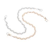 Catena per jeans hip hop da 2 pezzi: catena con perle finte incastonate -