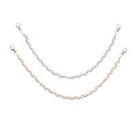 Catena per jeans hip hop da 2 pezzi: catena con perle finte incastonate -