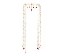 Catena per la fronte delle fate gioielli da donna con nappe fotografiche brillanti con strass, Medio, Lega
