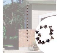 Catena per la pioggia per grondaia, raccoglitore di pioggia da cortile, bronzo,