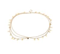 Catena per la Testa Stile Bohémien,con Nappa di Paillettes,Accessorio Capelli da Sposa,Festival Diadema Elegante in Oro Rosa con Pendenti Lucenti,Per Matrimoni,Feste a Tema e Fotografie