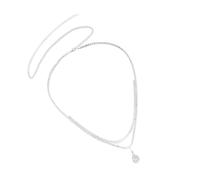 Catena per la vita a strati Waterdrops gioielli per il corpo regolabili a doppio filo accessorio in rame per eventi casual gioielli per il corpo, Misura unica, come descritto, 1