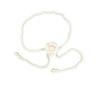 Catena per la vita con fiori e perle di camelia, per il corpo, da spiaggia, gioielli per il corpo per donne e ragazze, catene con fiori per le