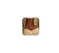 Catena per la vita con nappe a goccia con strass per le donne a strati catena per il corpo di cristallo estiva, da spiaggia, bikini, Medium, Lega, Nessuna pietra preziosa