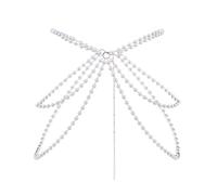 Catena per La Vita con Perle NICENEEDED per Le Donne, Catena per Bikini A Più Strati Regolabile Bianca per Pancia e Vita， Gioielli per Il Corpo Da Spiaggia