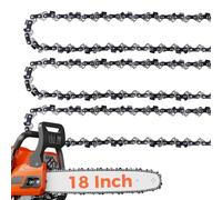 Catena per motosega da 45,7 cm, passo 3/8", calibro 1,27 cm, 62 maglie di trasmissione, compatibile con Poulan, Kobalt, Echo, Ego, Greenworks e altri, S62 (3 confezioni) (91YNP-6)