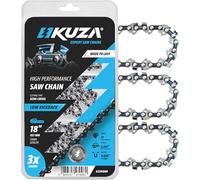 Catena per motosega da 45,7 cm, passo 8,2 mm, spessore 1,27 mm, 72 maglie, in acciaio tedesco, compatibile con Husqvarna 440, Echo CS-400, Jonsered - 591094872, 20lpx072g e altri (3 catene)