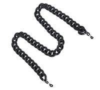 Catena per occhiali Stile semplice Catena per occhiali Antiscivolo Occhiali da sole Occhiali da lettura Porta catena Accessorio per cordino Porta occhiali Collane, cinturino porta occhiali(nero 1996)
