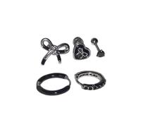 Catena per orecchio anallergica Element22 gioielli per il corpo in acciaio con decorazione carbone cuore freddo fiocco catena orecchio