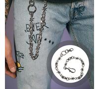 Catena per pantaloni da 2 pezzi: cintura con catena per uomo e donna -