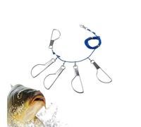 Catena per pesca alla trota, resistente, antiruggine, ad alta resistenza | Corda per trota e salmone con anello per laghi, fiumi, ponti, rive, laghetti, moli e