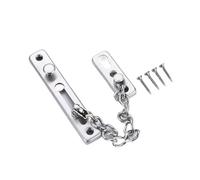 Catena per Porta Catena for porta in acciaio inossidabile con serratura a pulsante, chiavistello di sicurezza ispessito for porte camere d'albergo, chiusura antifurto(Stainless steel)
