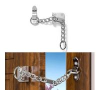 Catena per porta cromata resistente, limitatore di sicurezza per montaggio superficiale incluso per una facile installazione