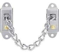 Catena per porta in acciaio inox, Catena di sicurezza for porte interne e finestre in acciaio inox argento 23x2x2cm