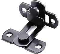 Catena per porta in acciaio inox, Chiavistello scorrevole a 90° for porte di finestre, armadi, serrature con ferramenta(Schwarz,Large)