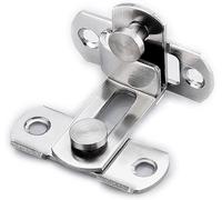 Catena per porta in acciaio inox, Chiavistello scorrevole a 90° for porte di finestre, armadi, serrature con ferramenta(Onecolor,Large)