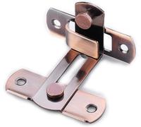 Catena per porta in acciaio inox, Chiavistello scorrevole a 90° for porte di finestre, armadi, serrature con ferramenta(Red Patina,Small)