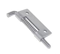 Catena per porta Serratura per porta interna, Chiusura a chiavistello for porta scorrevole e cancello di sicurezza con gancio, punto metallico molla, argento