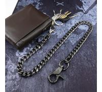 Catena portachiavi in jeans per motociclisti - Catenella punk per portafoglio per uomo e donna, accessorio da viaggio unisex stile gotico rock ColoratoFerro