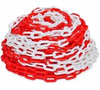 CATENA RECINZIONE SEGNALETICA IN PLASTICA d. 8mm COLORE BIANCO E ROSSO AL METRO