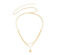 Catena regolabile in rame con ciondolo a gocce d'acqua a strati, accessorio per il corpo per vacanze in spiaggia, stile casual, accessorio per catena in vita per feste, Misura unica, come descritto, 1