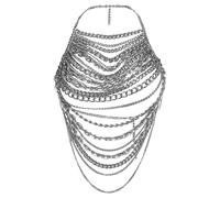 Catena regolabile per il corpo catene alla moda moda gioielli per il corpo gioielli in vita struttura in metallo per migliorare qualsiasi outfit catena in metallo collana senza schienale