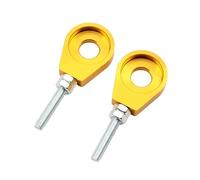 Catena Regolatore 1 coppia 12mm 15mm Foro dell'asse della ruota posteriore del motociclo Tenditore catena per 50cc 70CC 90CC 110CC 125CC Tendicatena per Motosega(Gold 12mm)