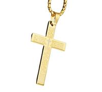 Catena religiosa da uomo, collana cristiana, collana religiosa in acciaio inossidabile, ciondolo con versi biblici, catena sacra per uomini e donne, Refer to description, Acciaio inossidabile, Unisex