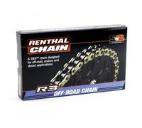 Catena Renthal Con Ritenzione 520R3-3 Con 114 Maglie Nero/Oro Per Moto