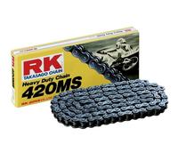 Catena RK 420MS Con 132 Maglie Nera Per Moto Ricambi Ciclomotore