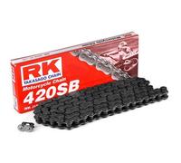 Catena RK 420SB Con 118 Maglie Nera Per Moto Ricambi Ciclomotore