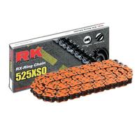 Catena Rk Fo525Xso Con 112 Maglie Arancione Per Moto Ricambi Accessori