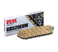 Catena RK GB520EXW Con 114 Maglie Oro Per Moto Ricambi Ciclomotore
