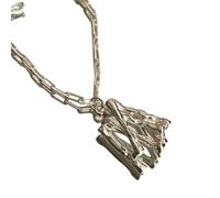 Catena scandinava geometrica minimalista a doppio strato per le donne retrò chic Ins Style