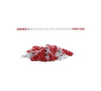 Catena segnaletica - 25 m - materiale plastico - bianco/rosso - Valex