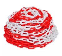 CATENA SEGNALETICA IN PLASTICA BICOLORE ROSSO BIANCO PVC Ø6mm 25m MISTRAL
