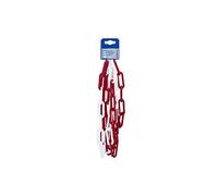 Catena segnaletica pretagliata diametro 6 mm. in plastica bianco/rosso 2,5 mt.