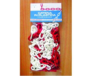 CATENA SEGNALETICA SELF SERVICE MT.5 col. Bianco/rosso Ø mm. 8