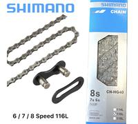 Shimano Catena per bicicletta Alivo HG40 8 velocità 116 maglie 6/7/8 rapporti Chiusura Quick-Link