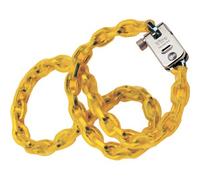 CATENA SICUREZZA CEMENTATA QUADRA + LUCCHETTO VIRO + GUAINA MM 5,5 L.CM 60