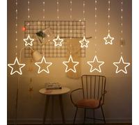 CATENA TENDA LUMINOSA DI STELLE LUCI RGB NATALIZIE PER ESTERNO IP44