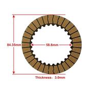 Catena trasferimento Per Maserati Kit frizione in acciaio e disco di attrito differenziale posteriore adatto per Levante per GTS per Ghibli scatola trasferimento albero uscita(Friction Plate H)