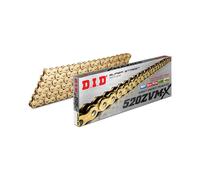 Catena Trasmissione DID 520ZVMX/98 Oro-Oro X-Ring Aperta Con Chiusura A Rivetto