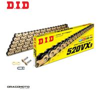 D.I.D Racing Chain Catena DID520VX3G&B-96 X-Ring Oro 96 maglie con chiusura a clip