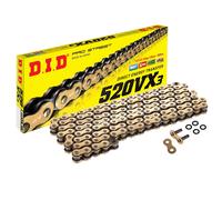 Catena Trasmissione Moto DID VX3 Passo 520 120 Maglie Oro Gold con X-Ring MF7483