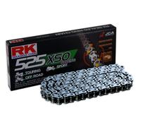 Catena trasmissione moto RK TAKASAGO passo 525 NERO 120 maglie 525XSO