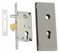 Catenaccio 72 / 40 Cilindro Per Porta Scorrevole Con Scatola Di Serratura