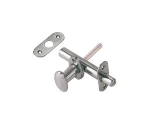 Catenaccio A Cremagliera Con Pomo Cromo Satinato Sicurezza Porte Gancio Pistone