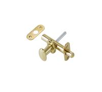 Catenaccio A Cremagliera Con Pomo Ottone Per Sicurezza Porte Gancio Pistone 80mm